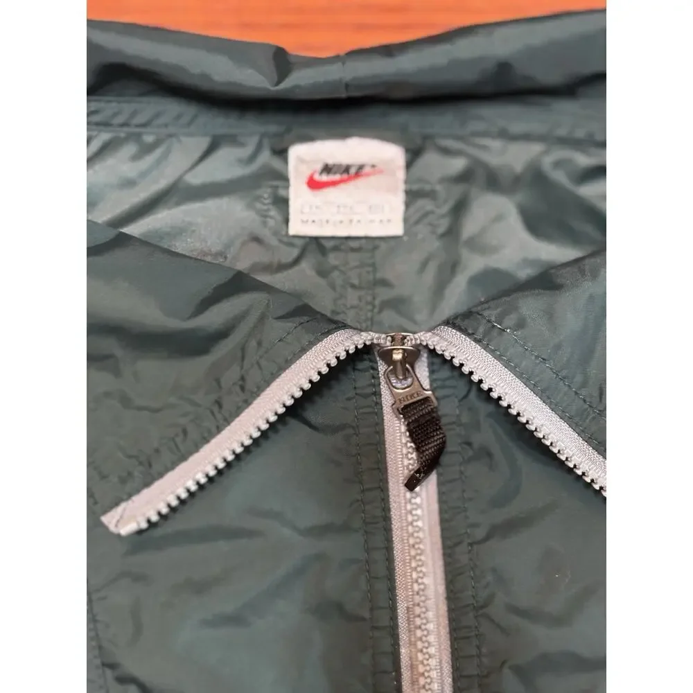Vintage Nike Jacket Mens 2XL Green Half Zip Pullover Windbreaker Air‎ Swoosh 90s